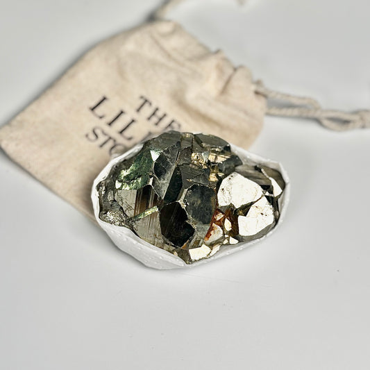 Peruvian Pyrite Cluster – 231g -Golden Brilliance & Striking Presence