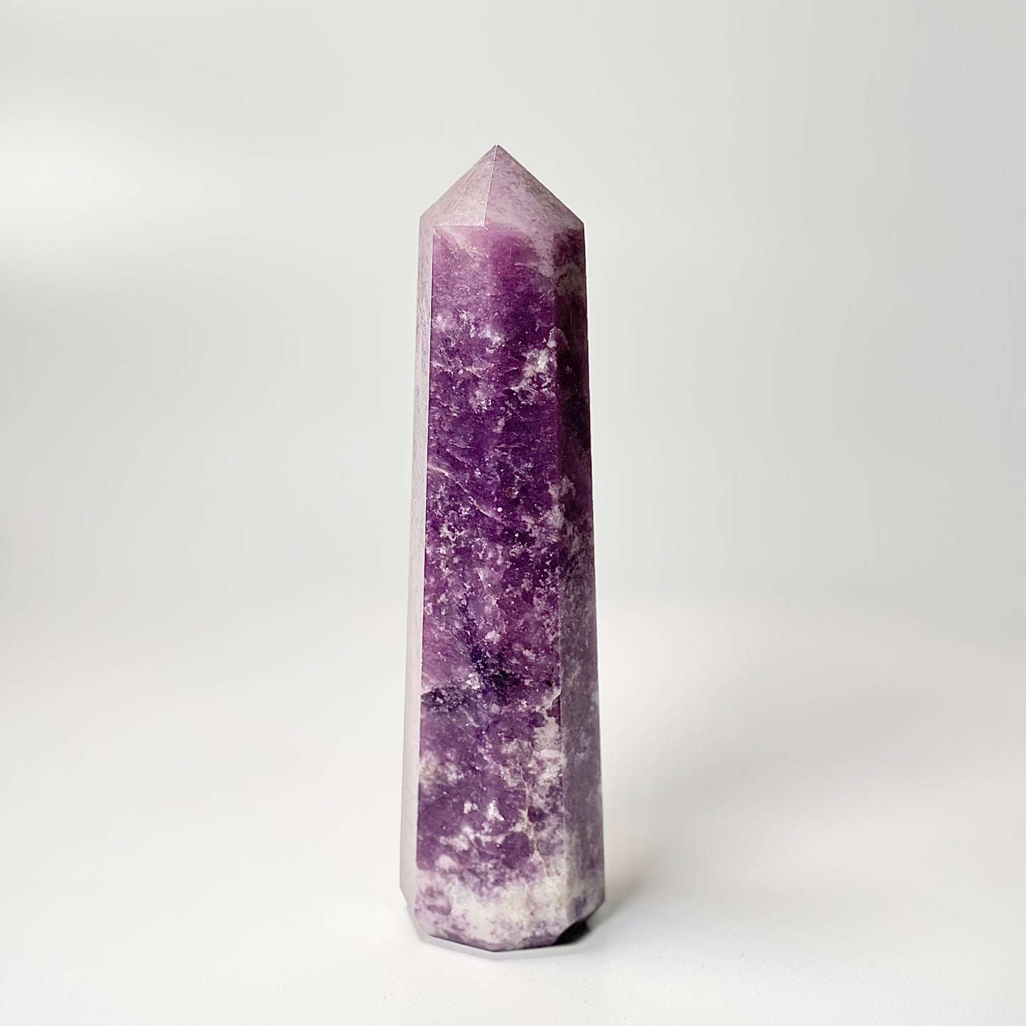 Eight Facet Lepidolite Tower – 770g - Gentle Presence & Refined Balance