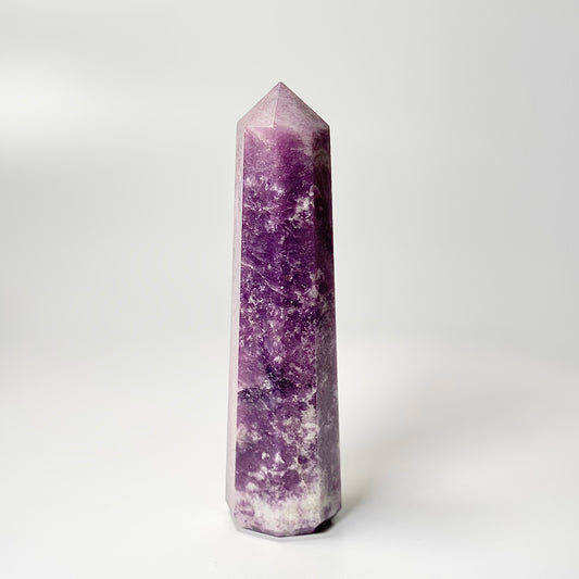 Eight Facet Lepidolite Tower – 770g - Gentle Presence & Refined Balance