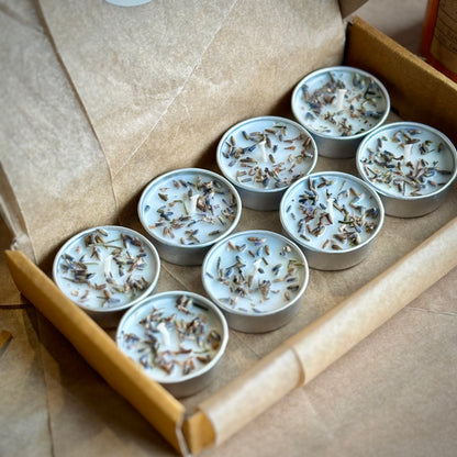 Lavender Infused Soy Wax Tealight Candles – Unscented (Pack of 8)