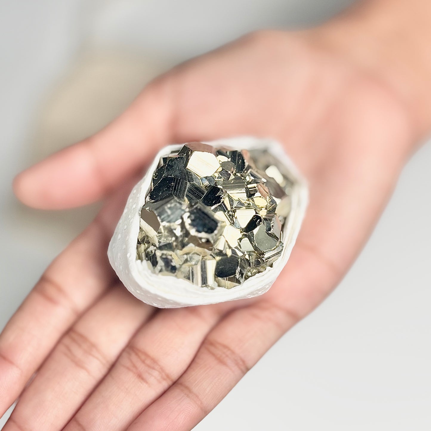 Peruvian Pyrite Cluster – 129g -Golden Brilliance & Striking Presence
