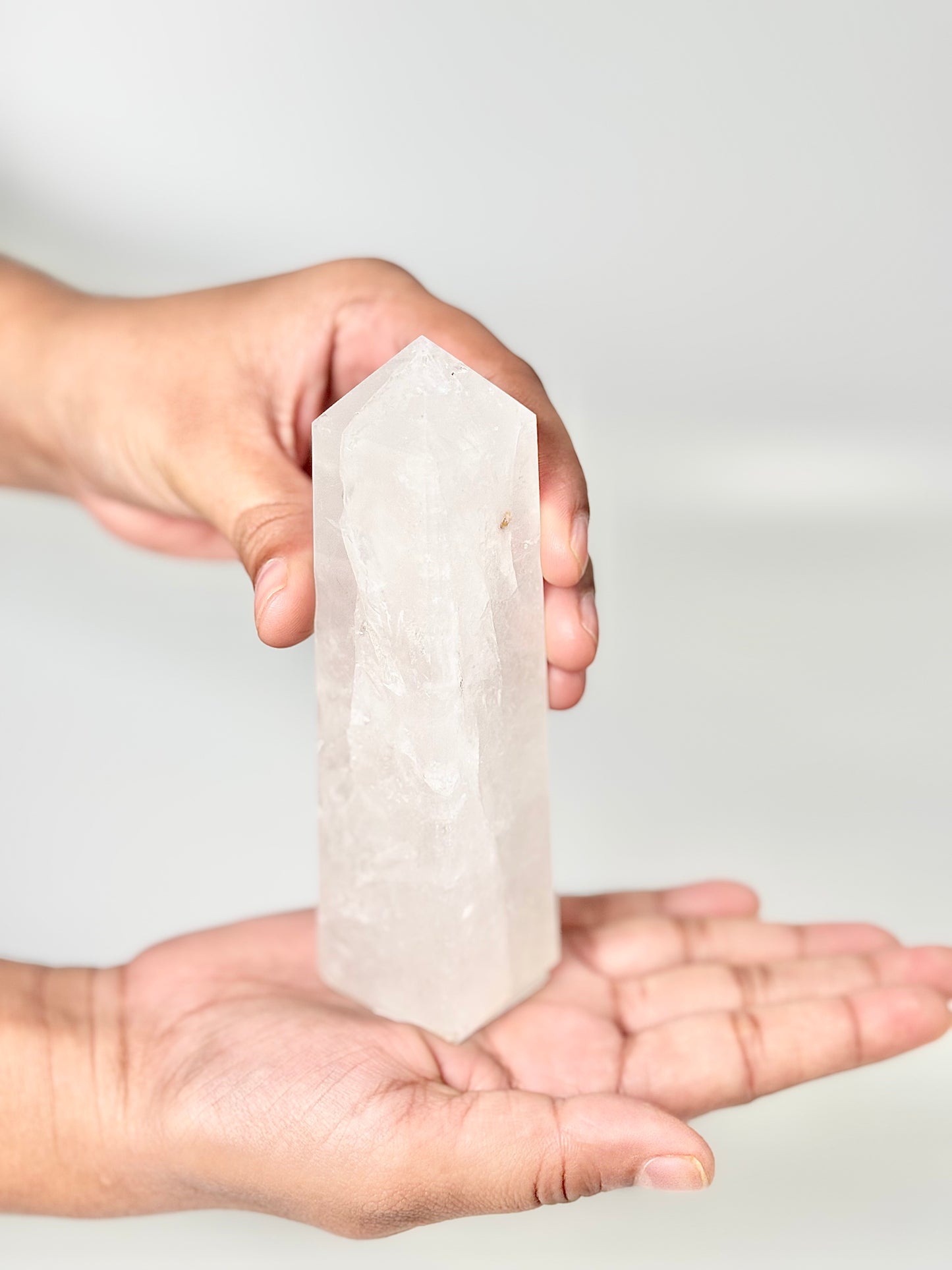 Four Facet Clear Quartz Tower – 260g - Amplify, Align & Awaken