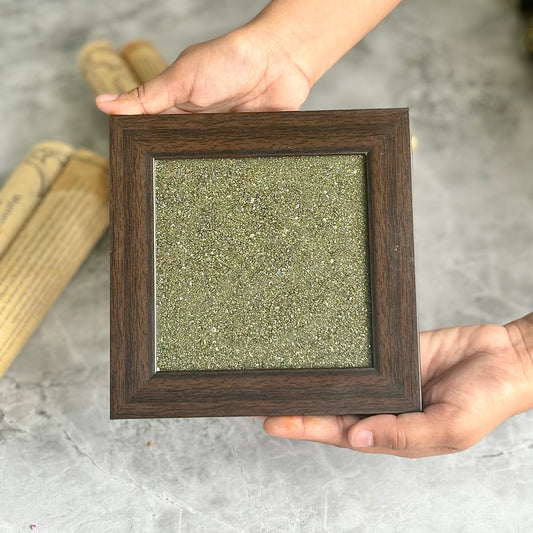 Pyrite Dust Frame 6"  | Prosperity & Financial Abundance