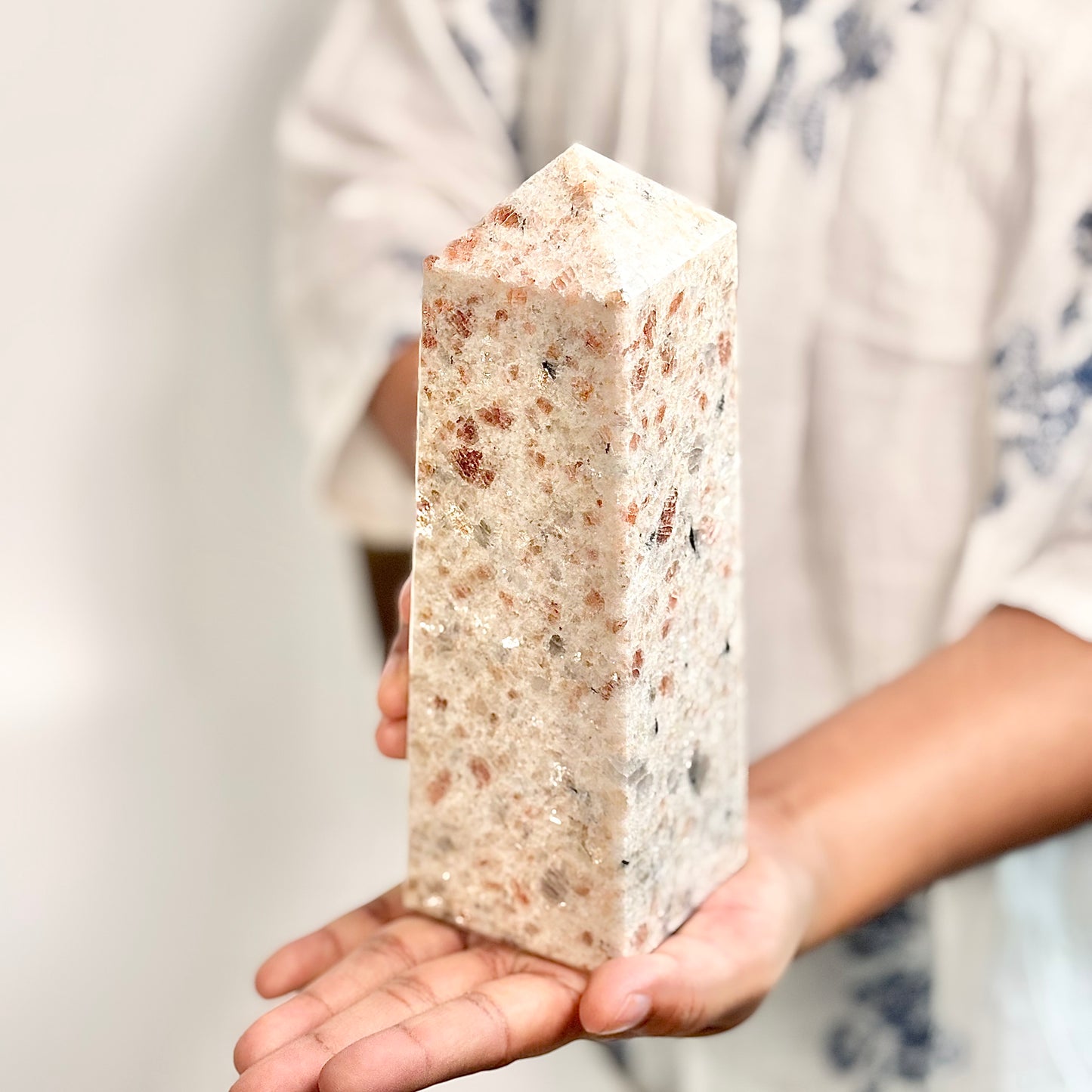 Sunstone Four-Facet Tower – 1184 Gm - Ignit Joy • Embrace Confidence • Manifest Positivity