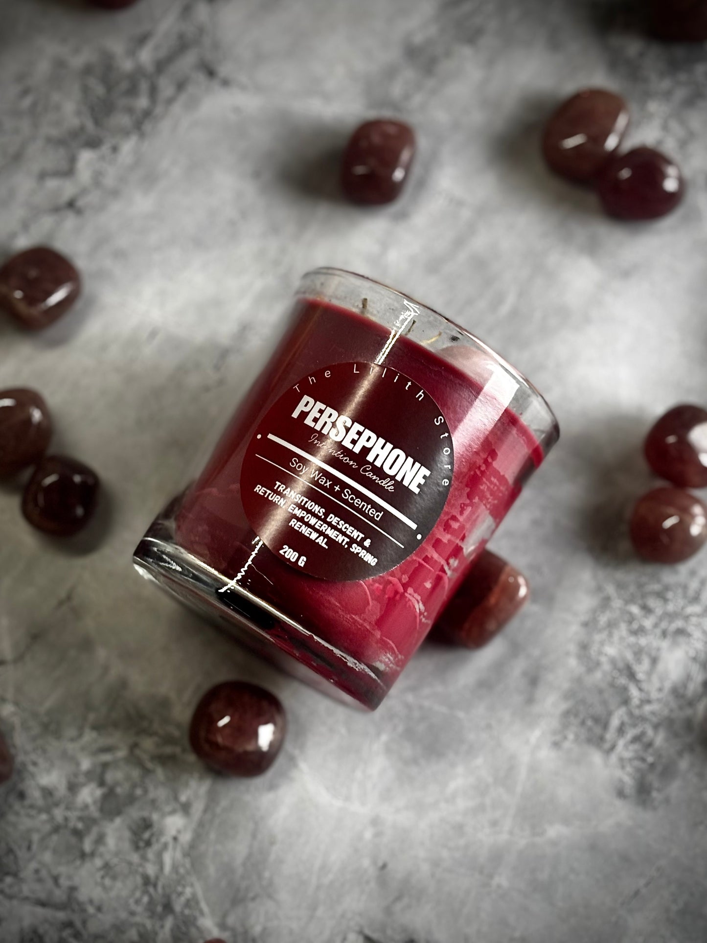 Persephone Altar Candle – 200 g Soy Wax Jar Candle for Ritual & Devotion