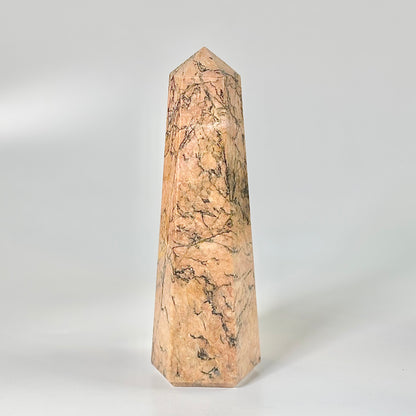 Orange Rhodonite XXL Size Tower - 1450 Gm | 6 facet