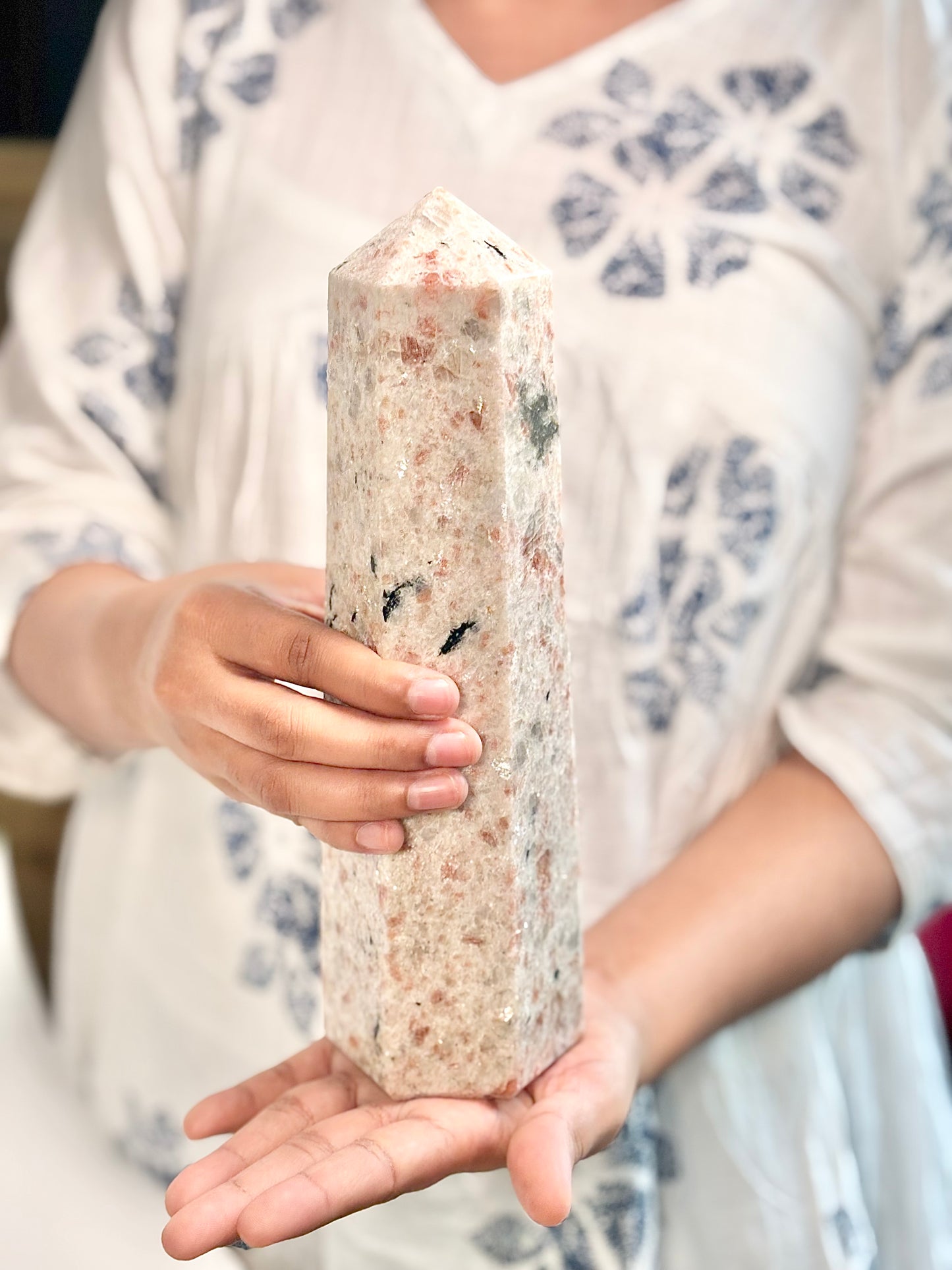 Sunstone Six-Facet Tower – 1515 Gm - Ignit Joy • Embrace Confidence • Manifest Positivity