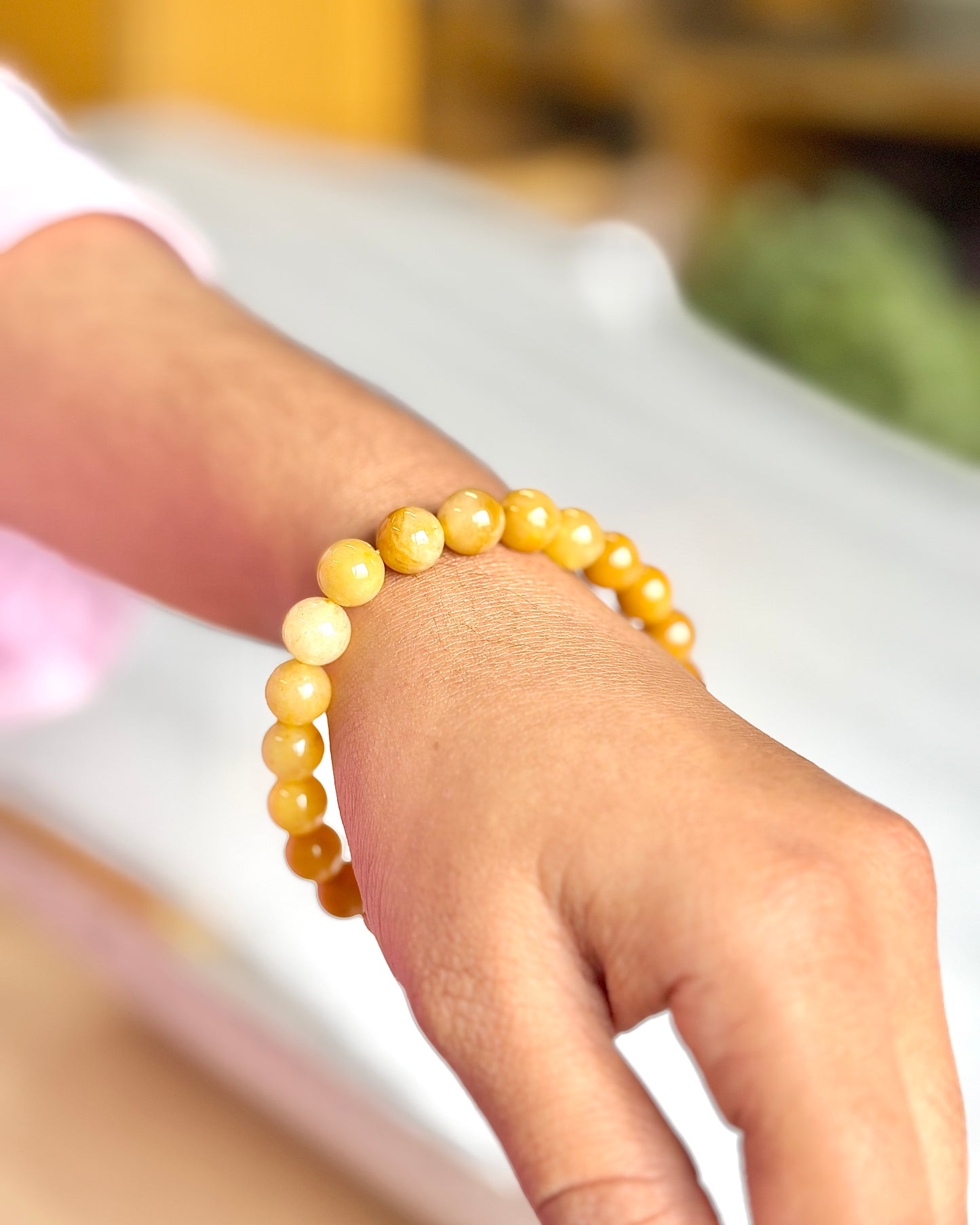 Yellow Aventurine 8mm Bead Bracelet