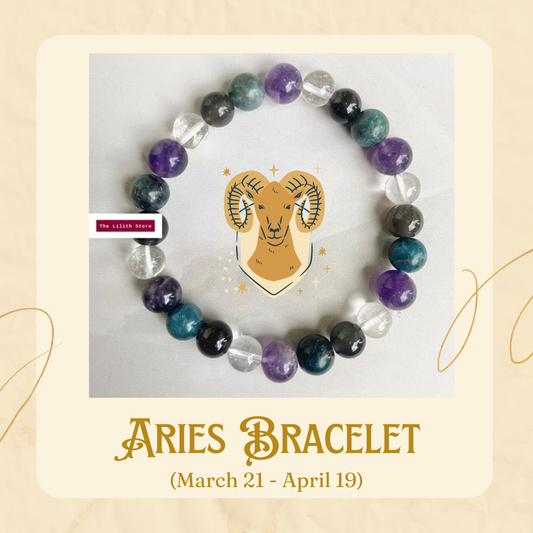 Aries Zodiac Bead Bracelet