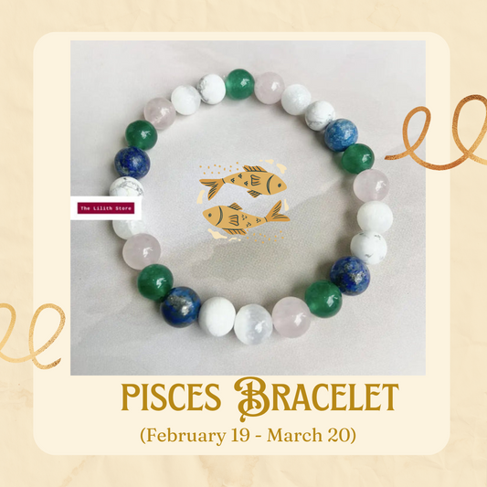 Pisces Zodiac Bead Bracelet