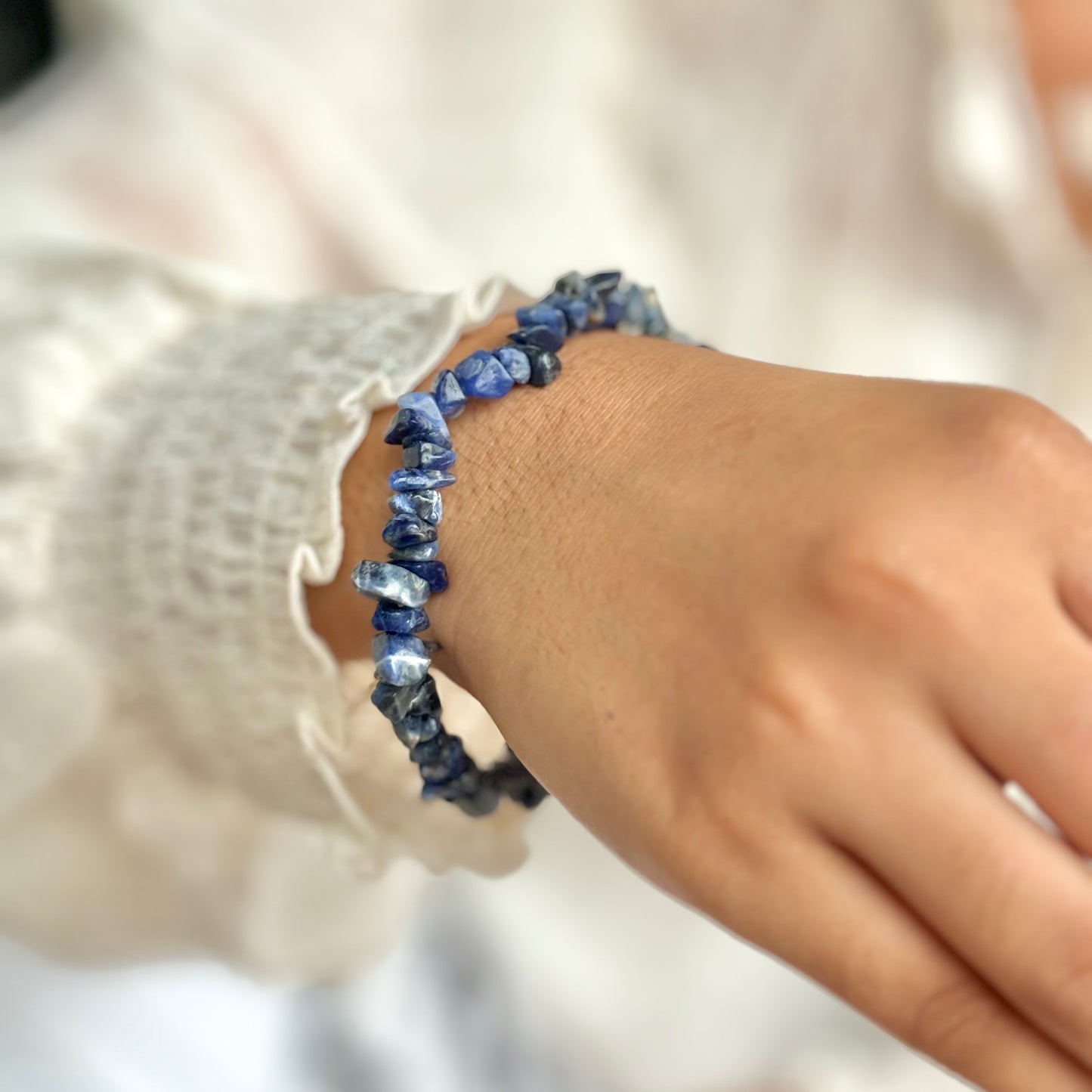 Sodalite Chips Bracelet | Stone for Emotional Balance