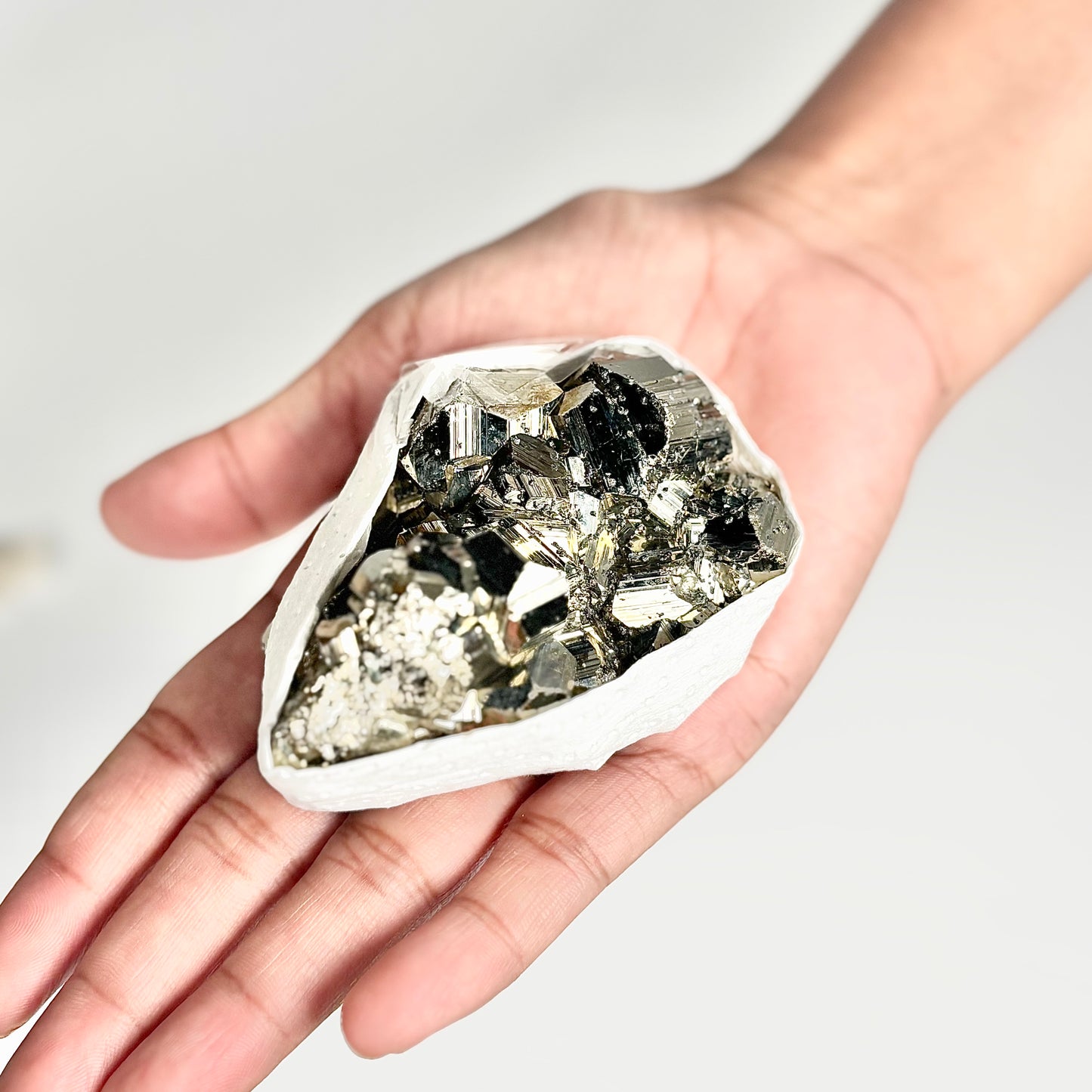 Peruvian Pyrite Cluster – 224g -Golden Brilliance & Striking Presence