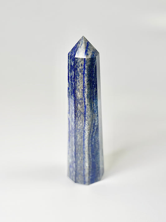Eight Facet Lapis Lazuli Tower – 380g - Power, Protection & Divine Truth