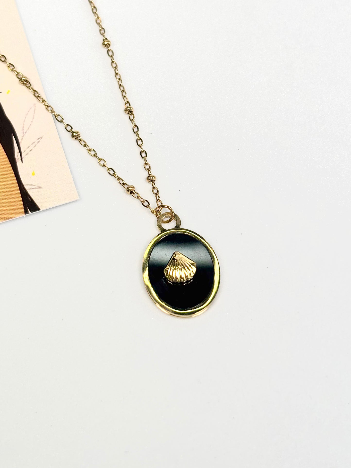 Vintage Shell Pendant Necklace | Gold-Plated Stainless Steel | The Lilith Store