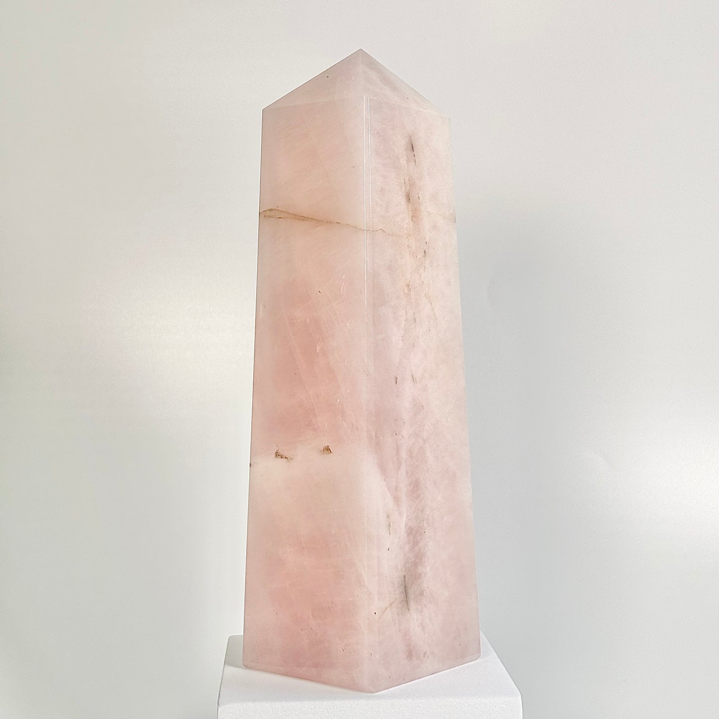 Rose Quartz Four-Facet Tower – 1737g -  Attract Love • Heal Emotionally • Radiate Compassion