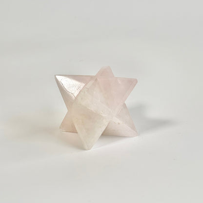Rose Quartz Large Merakaba Carving - 160 Gm