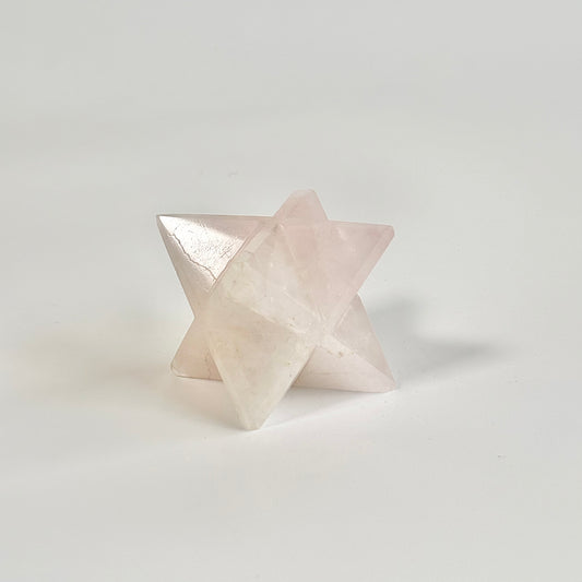 Rose Quartz Large Merakaba Carving - 160 Gm
