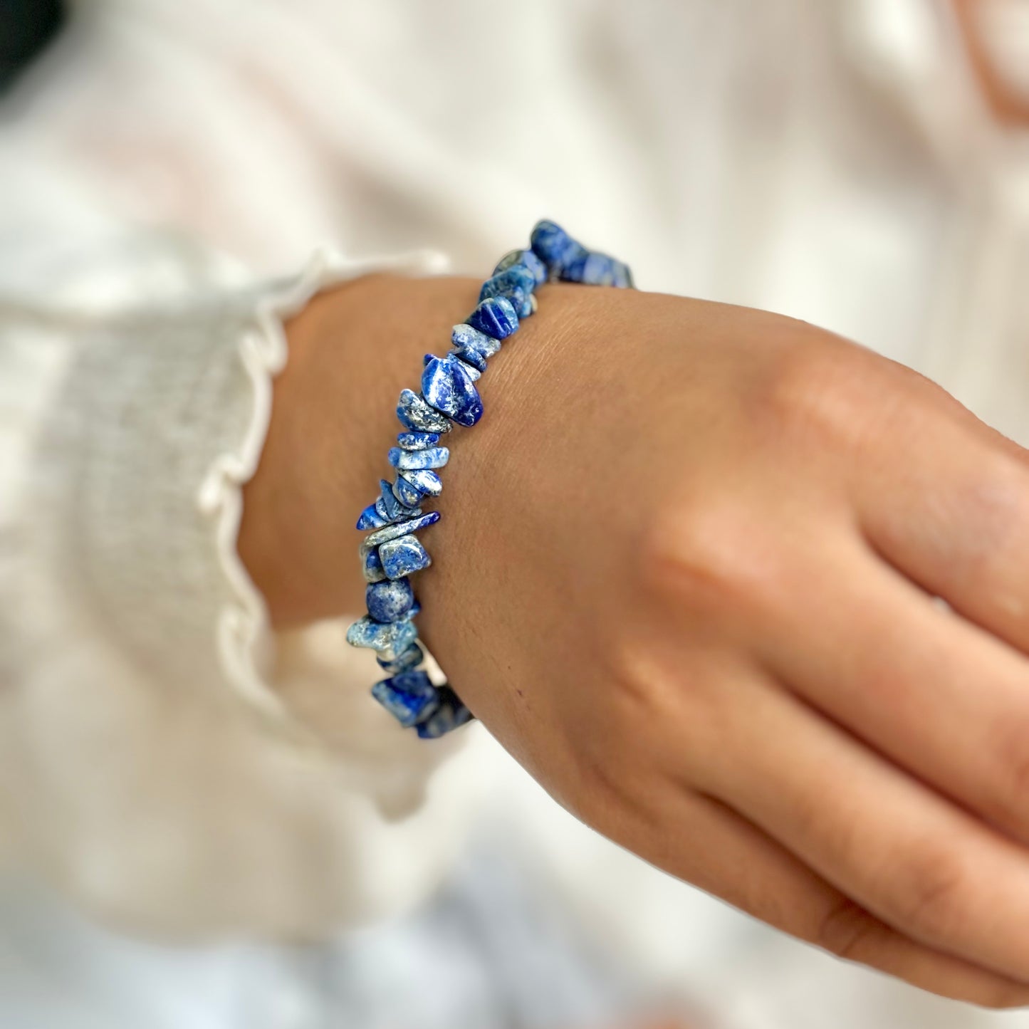 Lapis Lazuli Chips Bracelet | Mental Peace and Communication