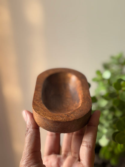 Small Oval Wooden Bowl | Witchy Altar | Altarware