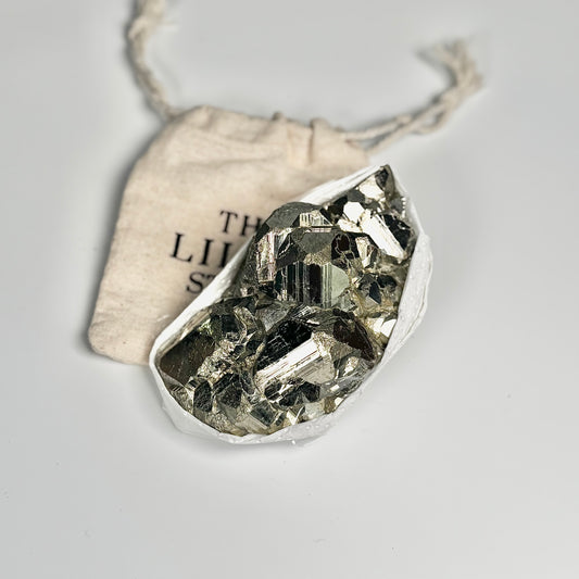 Peruvian Pyrite Cluster – 413g -Golden Brilliance & Striking Presence
