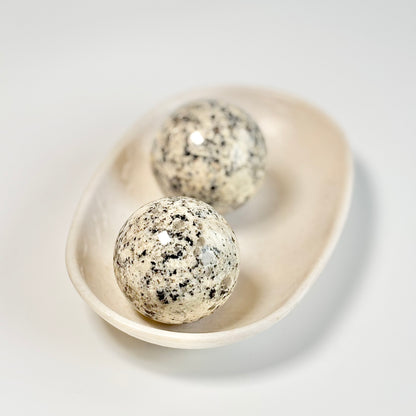 Dalmatian Jasper Sphere - Promotes Joy & Release Negativity