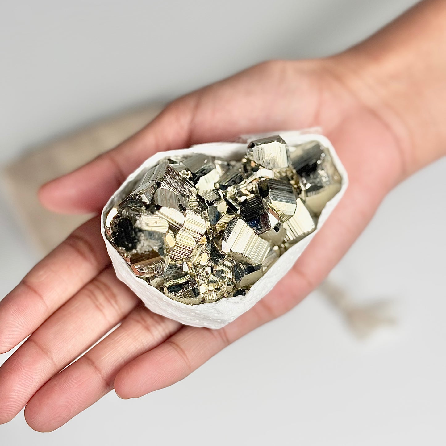Peruvian Pyrite Cluster – 286g -Golden Brilliance & Striking Presence