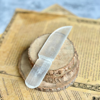 Selenite Knife (Satin Spar Selenite) | Stone for Spiritual work & Cleansing