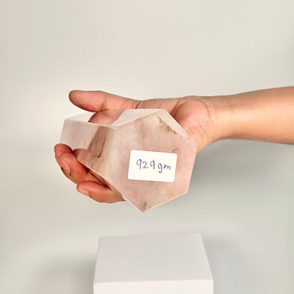 Rose Quartz Six-Facet Tower – 929g - Attract Love • Heal Emotionally • Radiate Compassion
