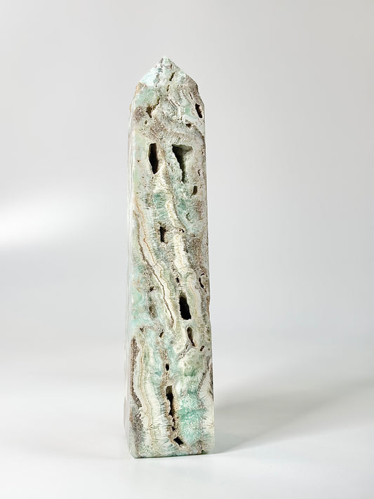Blue Aragonite Four-Facet Tower 1.8 Kg – Calming Energy & Emotional Healing