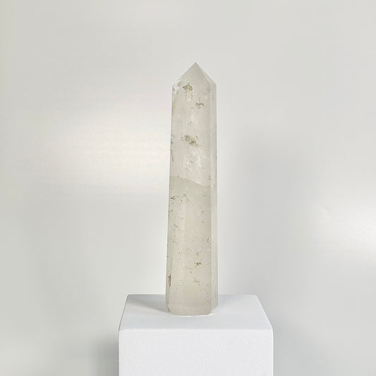 Clear Quartz Six-Facet Tower – 348g - Amplify Energy • Clarity of Mind • Spiritual Alignment