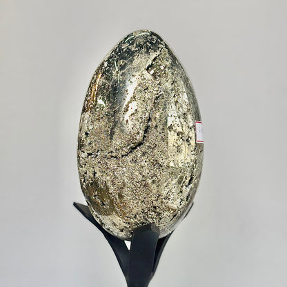 Extra Large Peruvian Pyrite Druzy Egg Carving 6.6 Kg – Abundance & Prosperity