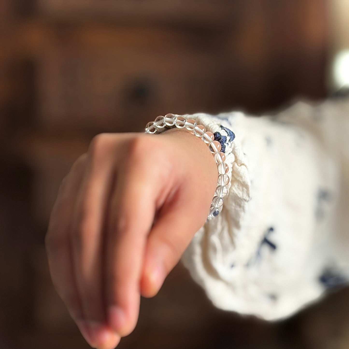 Clear Quartz Beads Bracelet  - 6mm | Amplify the Energies