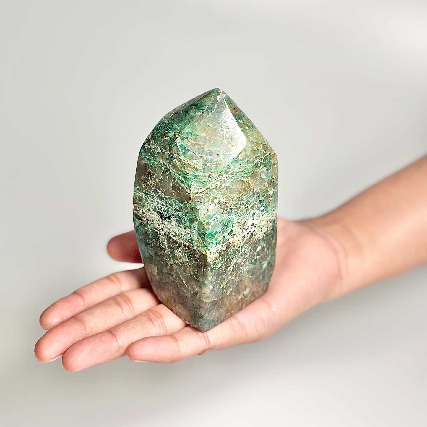 Green Chrysocolla Freeform 472g - Calm Emotions • Empower Communication • Connect with Divine Feminine