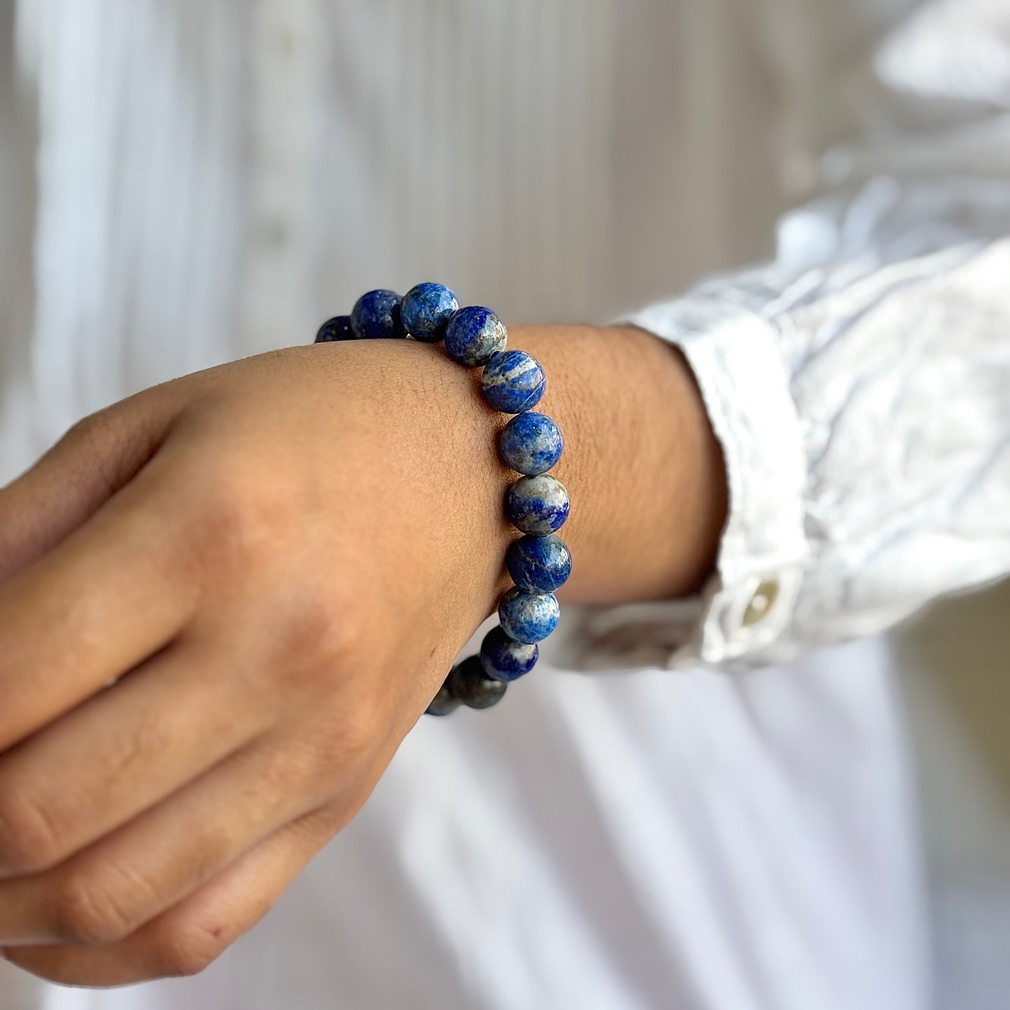 Lapis Lazuli Bracelet - 10mm | Expression & Communication