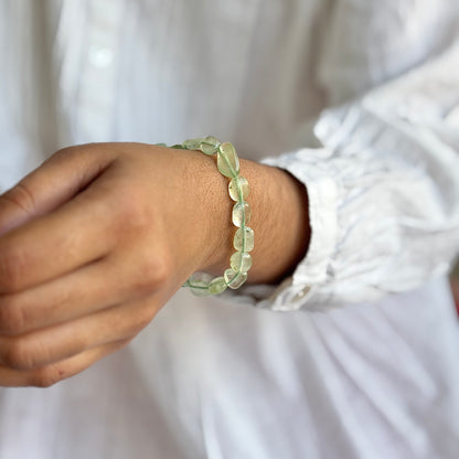 Prehnite Mini Tumble Bracelet | Stone for psychics and intuitive reader