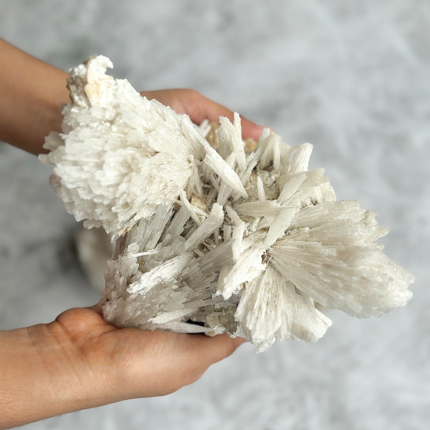 Scolecite with stilbite inclusion Cluster - 1220 Gm | Foster kindness and empathy and enhances Spiritual journey