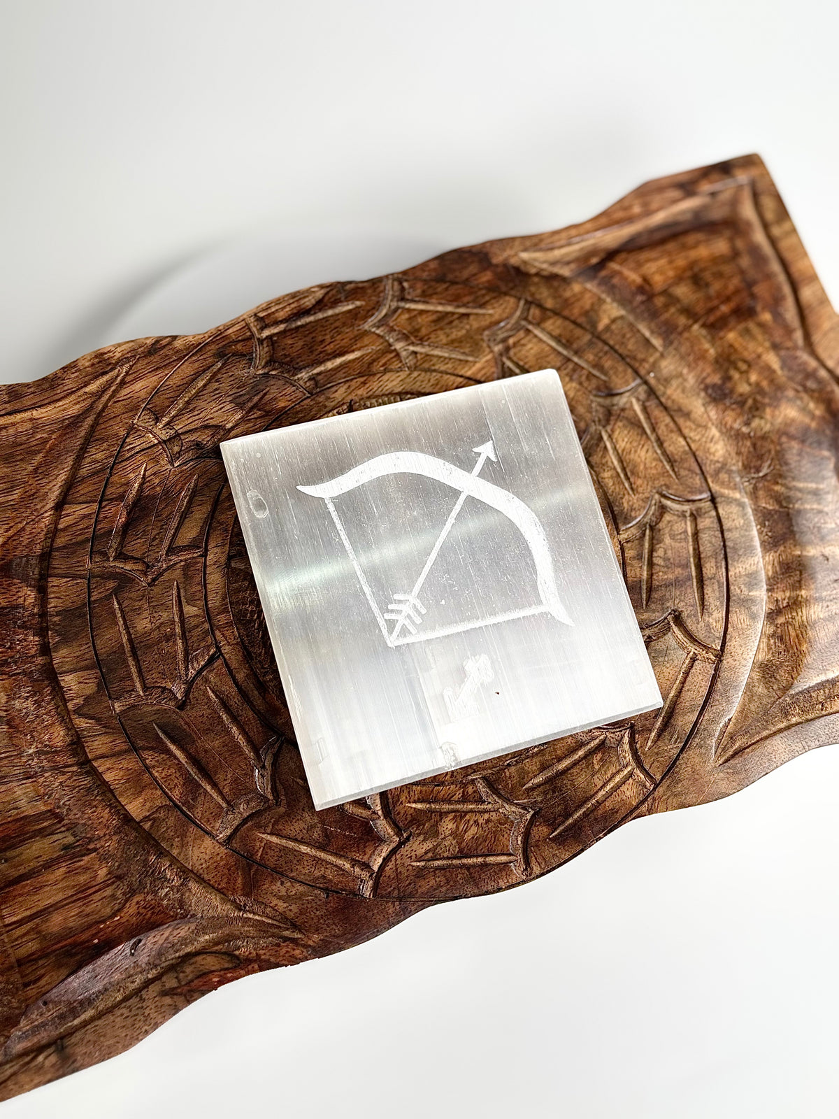 Sagittarius Zodiac Selenite Plate