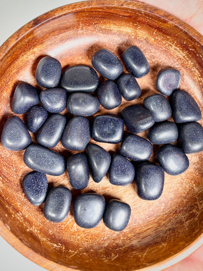 Blue Goldstone Tumble Stone (B) – 1 Piece | The Lilith Store