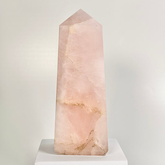 Rose Quartz Four-Facet Tower – 1211g - Attract Love • Heal Emotionally • Radiate Compassion