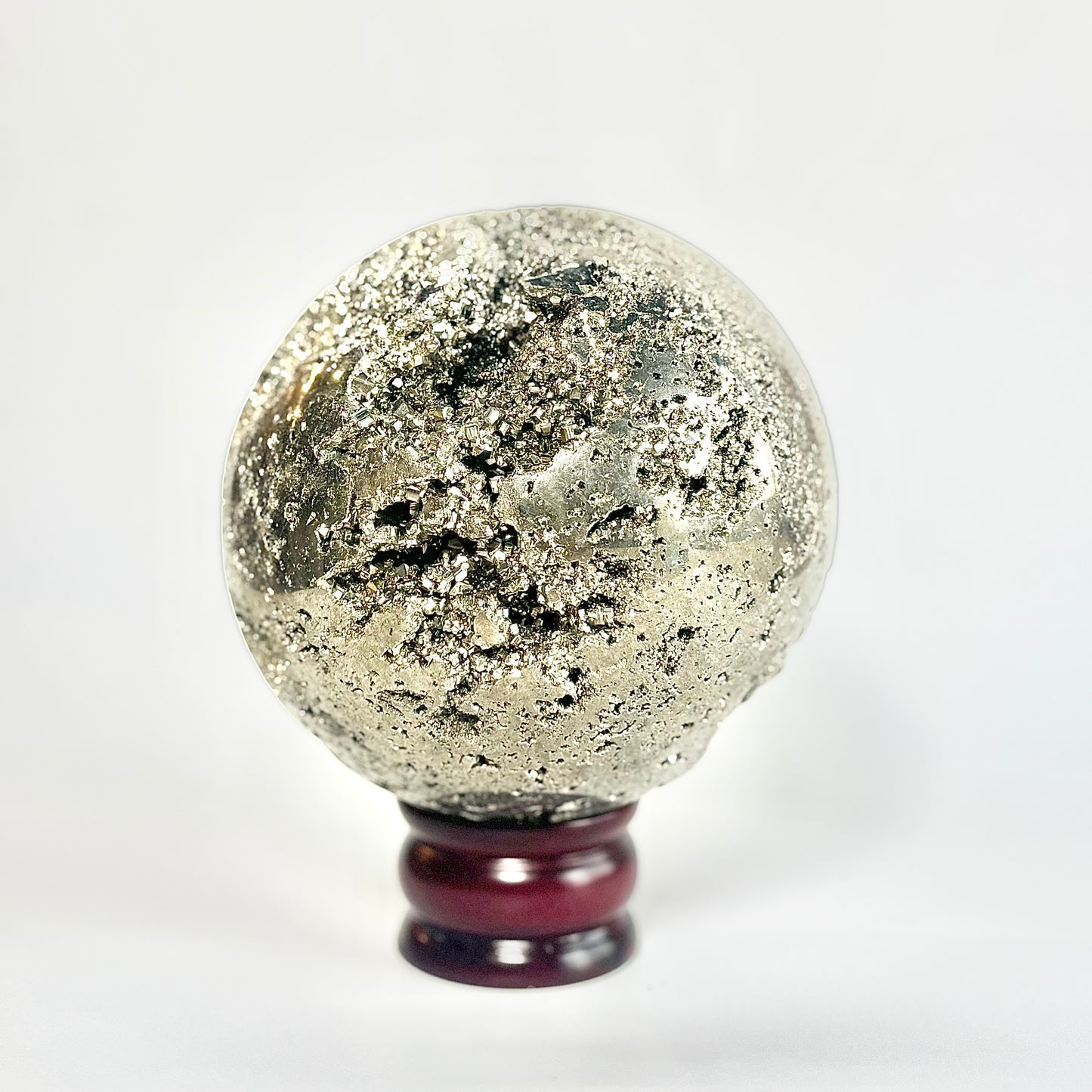 Extra Large Peruvian Pyrite Druzy Sphere 4.6 Kg – Abundance & Prosperity