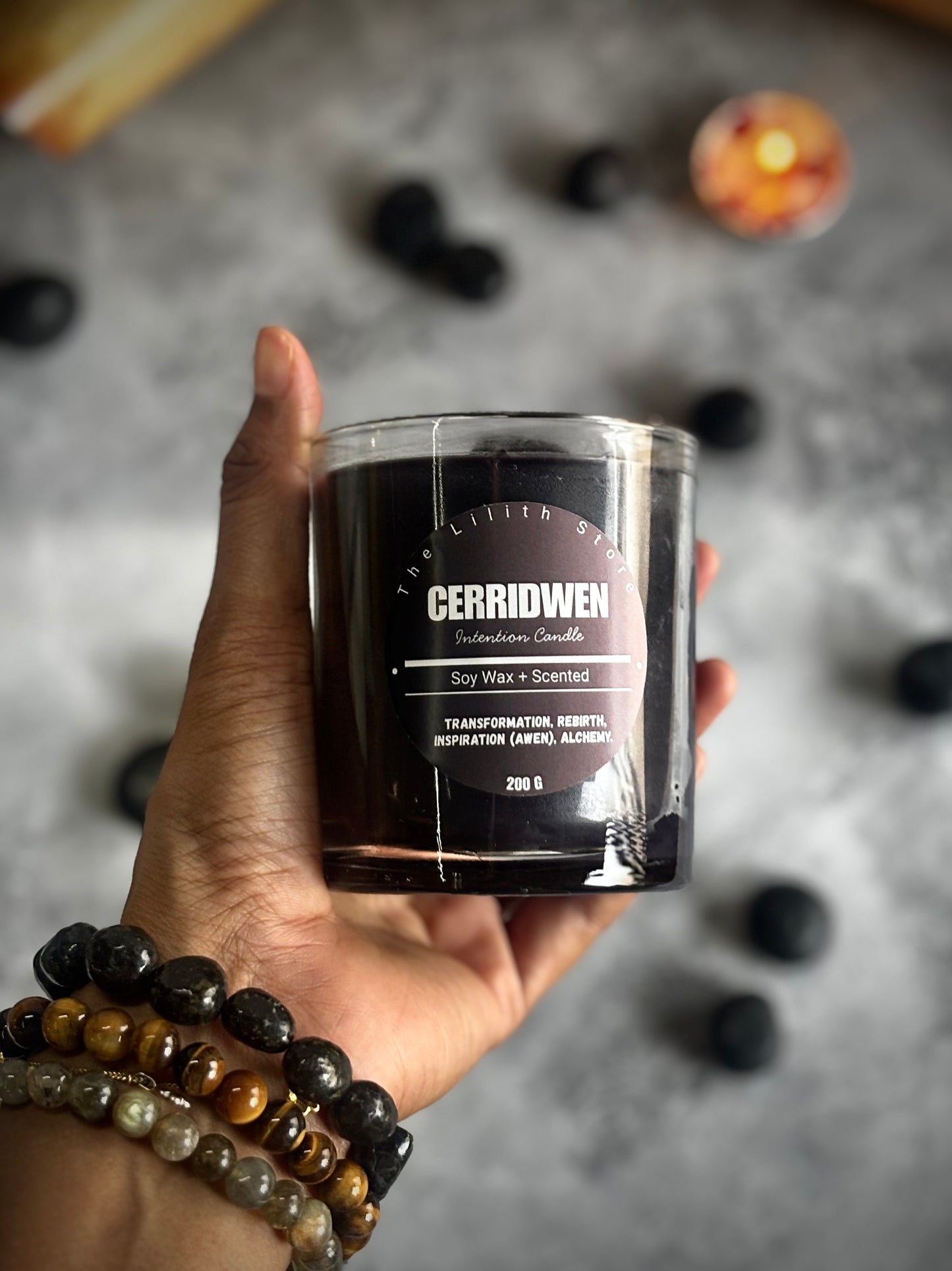 Cerridwen Altar Candle – 200 g Soy Wax Jar Candle for Ritual & Devotion