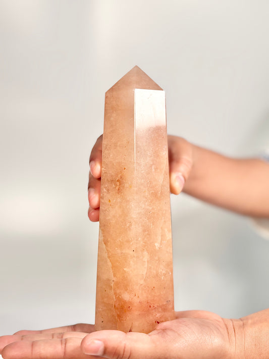 Red Aventurine Six-Facet Tower – 859g - Boost Vitality • Spark Motivation • Manifest with Confidence