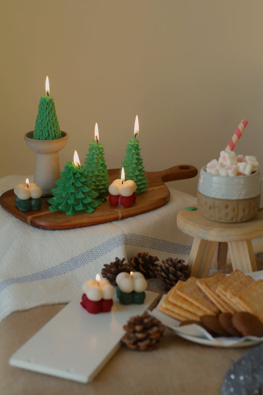 Green Tree & Bubble  Candle Combo No 2 | Set of 8 Soy Candles