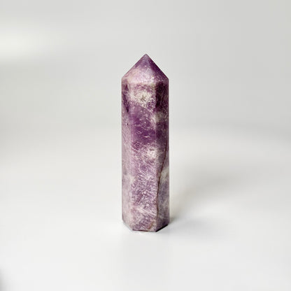 Eight Facet Lepidolite Tower – 234g - Gentle Presence & Refined Balance