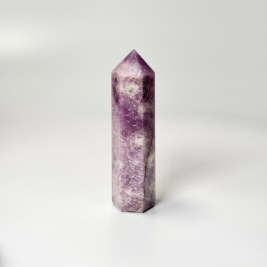 Eight Facet Lepidolite Tower – 234g - Gentle Presence & Refined Balance
