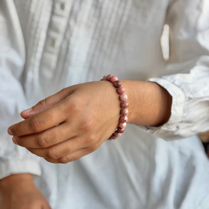 Thulite Bead Bracelet - 8mm | Self-love & acceptance