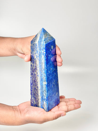 Four Facet Lapis Lazuli Tower – 1kg - Truth, Wisdom & Inner Power