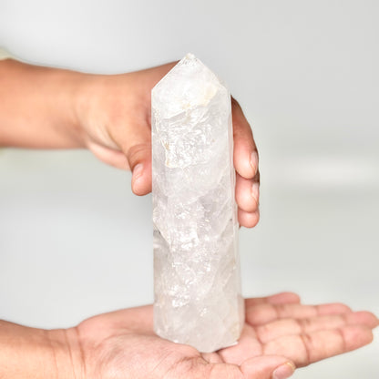 Eight Facet Clear Quartz Tower - 410g – Infinite Energy, Clarity & Manifestation