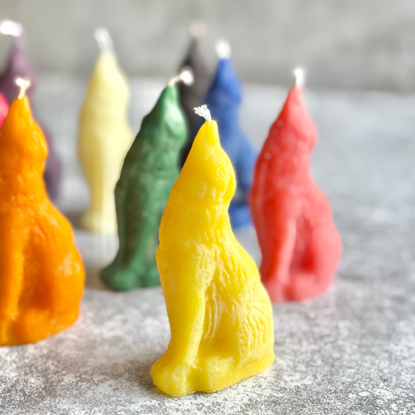 Howling Wolf Figurine Beeswax Candle | Colour Option Available