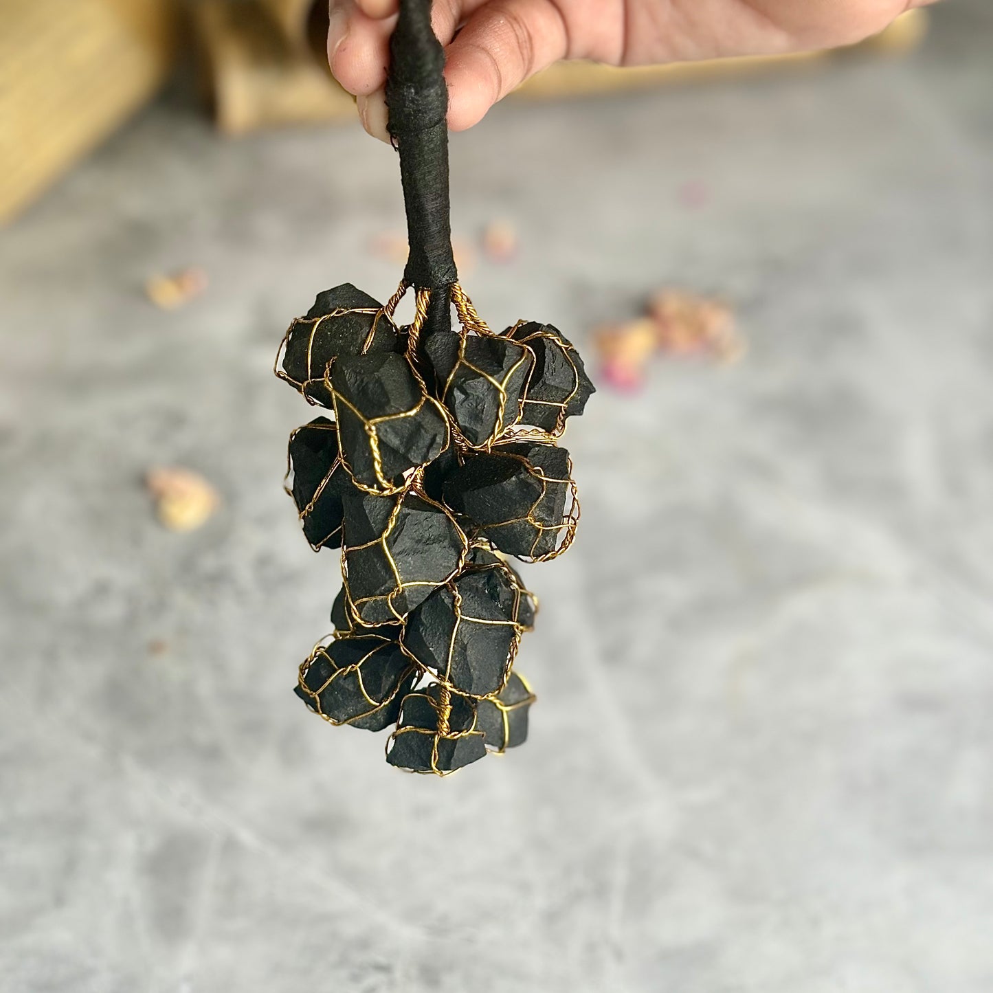 Black Tourmaline Door Hanging | Grounding & Protection